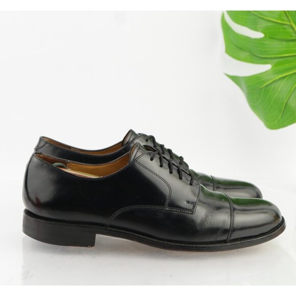 Cole Haan Mens Caldwell Oxford Size 10 D Black Leather Cap Toe Derby Dress Shoes main image 7